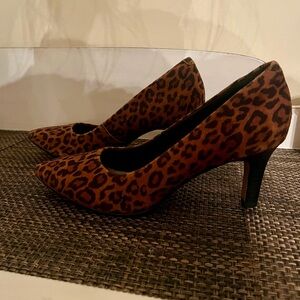 Clarks Brown Leopard Print Heels